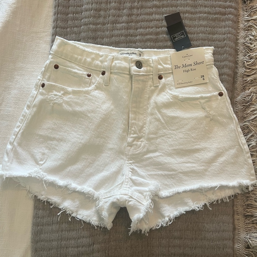 Abercrombie and Fitch Curve Love 5” Mom Shorts - Size 6/28 Brand New with Tags